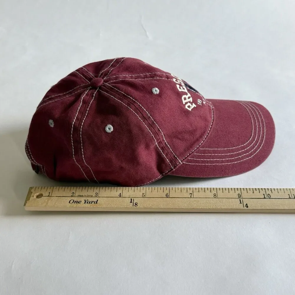Prescott Arizona Est. 1864 Cotton Maroon Red Adjustable Buckle Backstrap Hat Cap